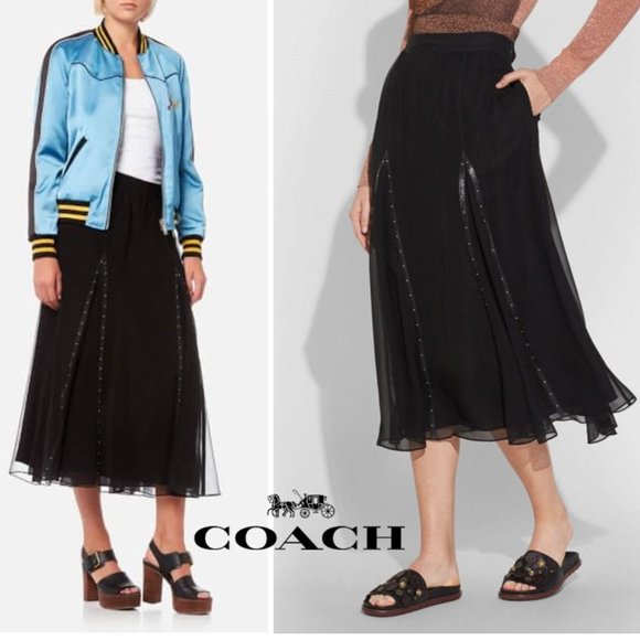 COACH Prairie Rivets Long Skirt